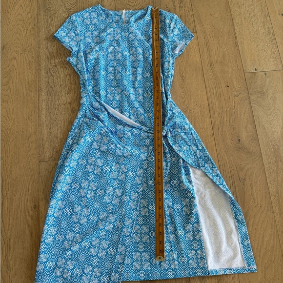 J. McLaughlin Dress Medium Blue White - Picture 2 of 4